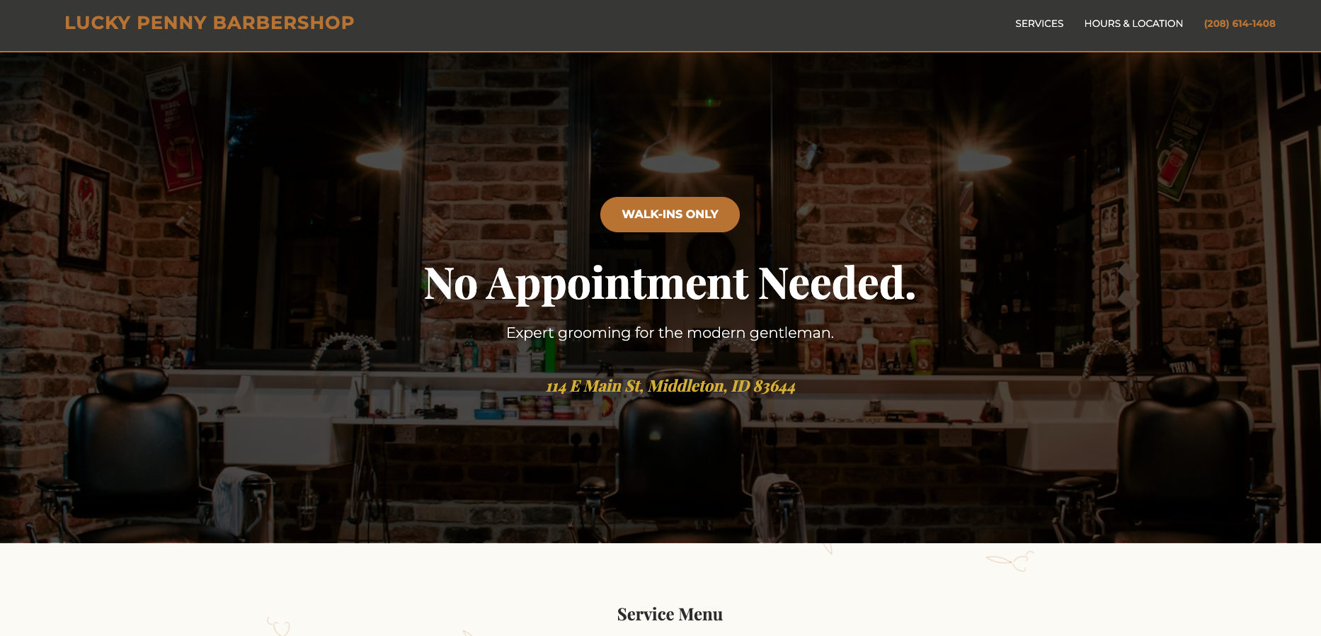 Lucky Penny Barbershop - Home